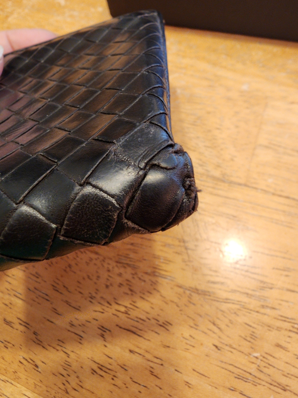 Bottega Veneta Intrecciato bifold wallet Dark Brown woven Leather Design - Picture 8 of 16